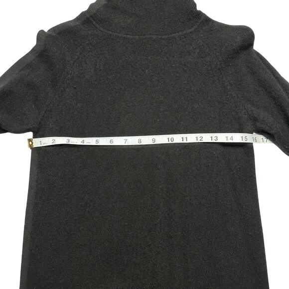 Quince | Women | Black 100% Cashmere Minimalist Turtleneck Sweater Dress | Small - Picture 5 of 14